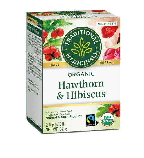 Traditional Medicinals Organic Hawthorn & Hibiscus Tea (16 bags)