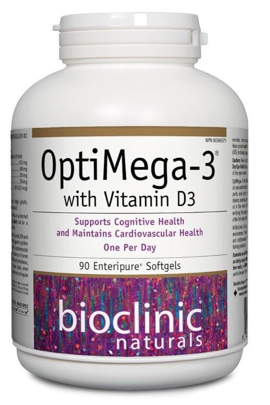 Bioclinic Naturals OptiMega-3 Omega 3 & Vitamin D 3 (90 softgels)