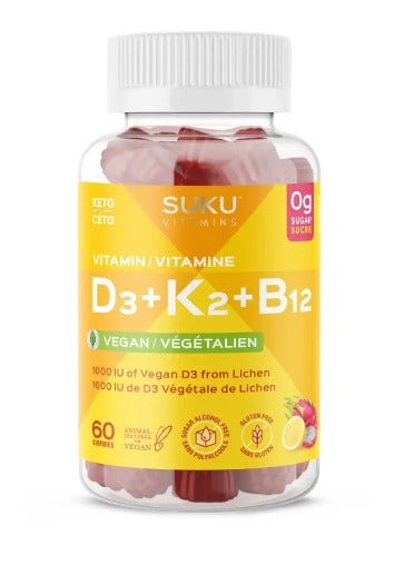 SUKU Suku Vitamins Vitamin D3+K2+B12 (60 gummies)