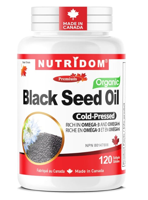 Nutridom ORGANIC BLACK SEED OIL 500mg (120 Softgels)