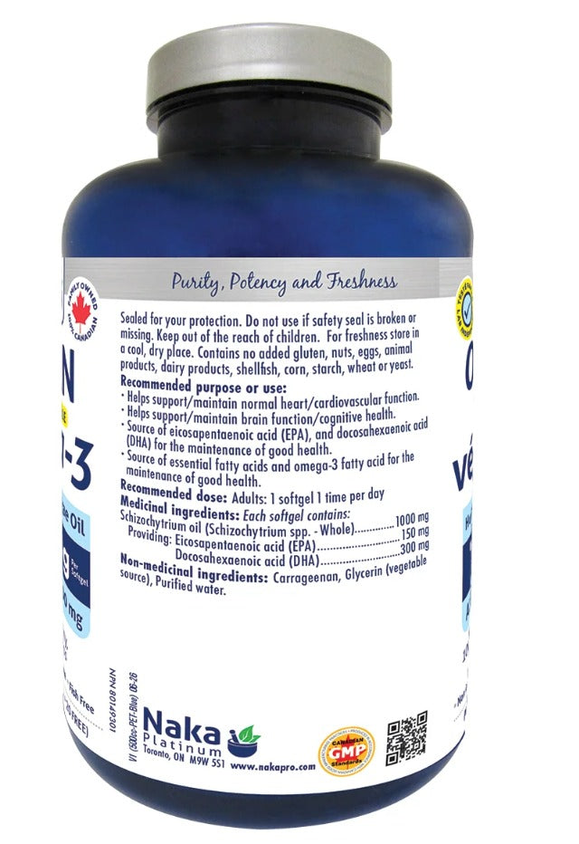 Naka Platinum VEGAN OMEGA-3 1000mg (75 softgels)
