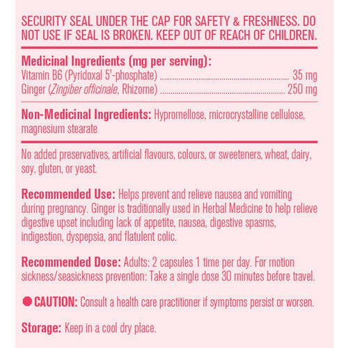 Allmom's Vegan Ginger + B6 (60 caps)