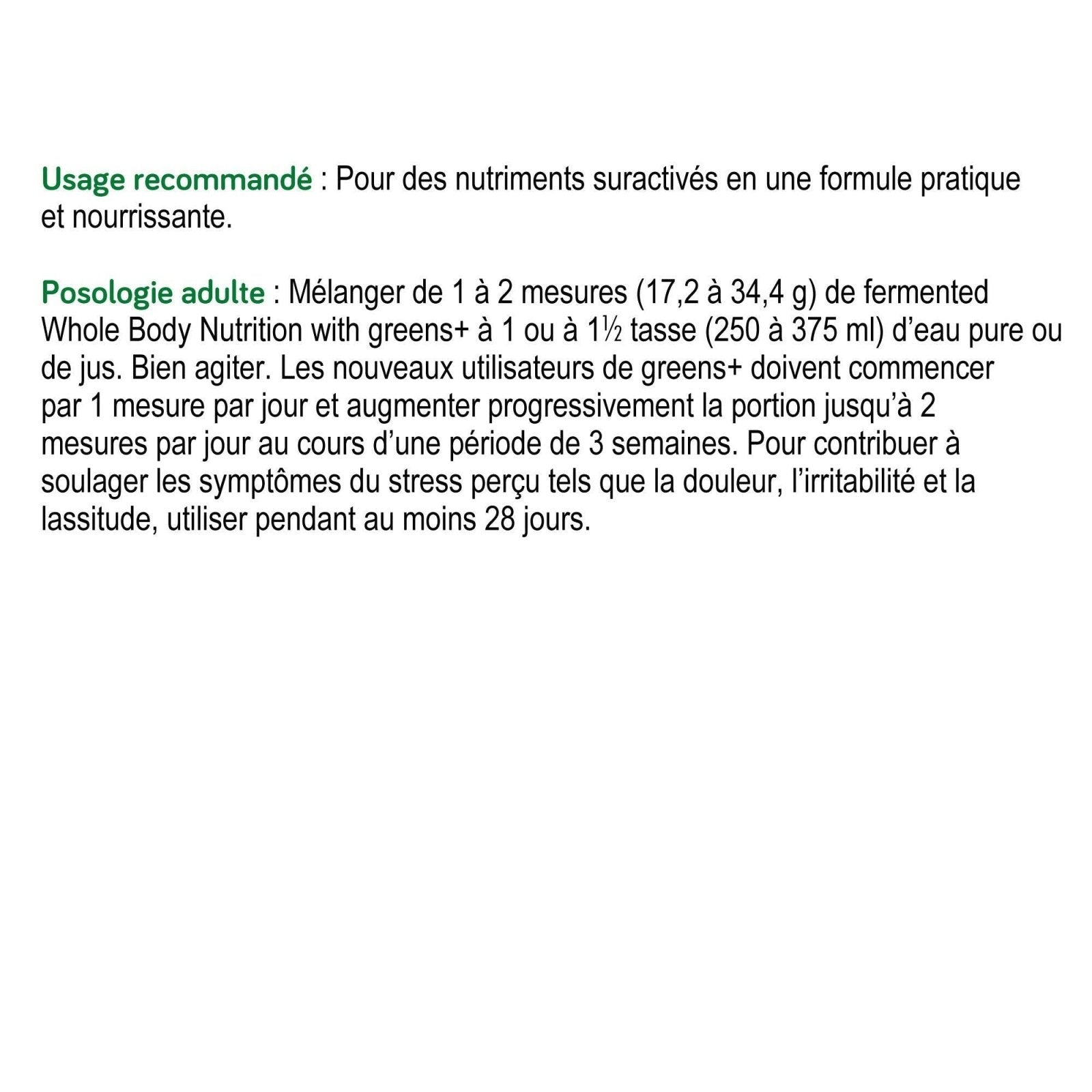 Genuine Health fermented whole body NUTRITION with greens+ açai mango (517 g)