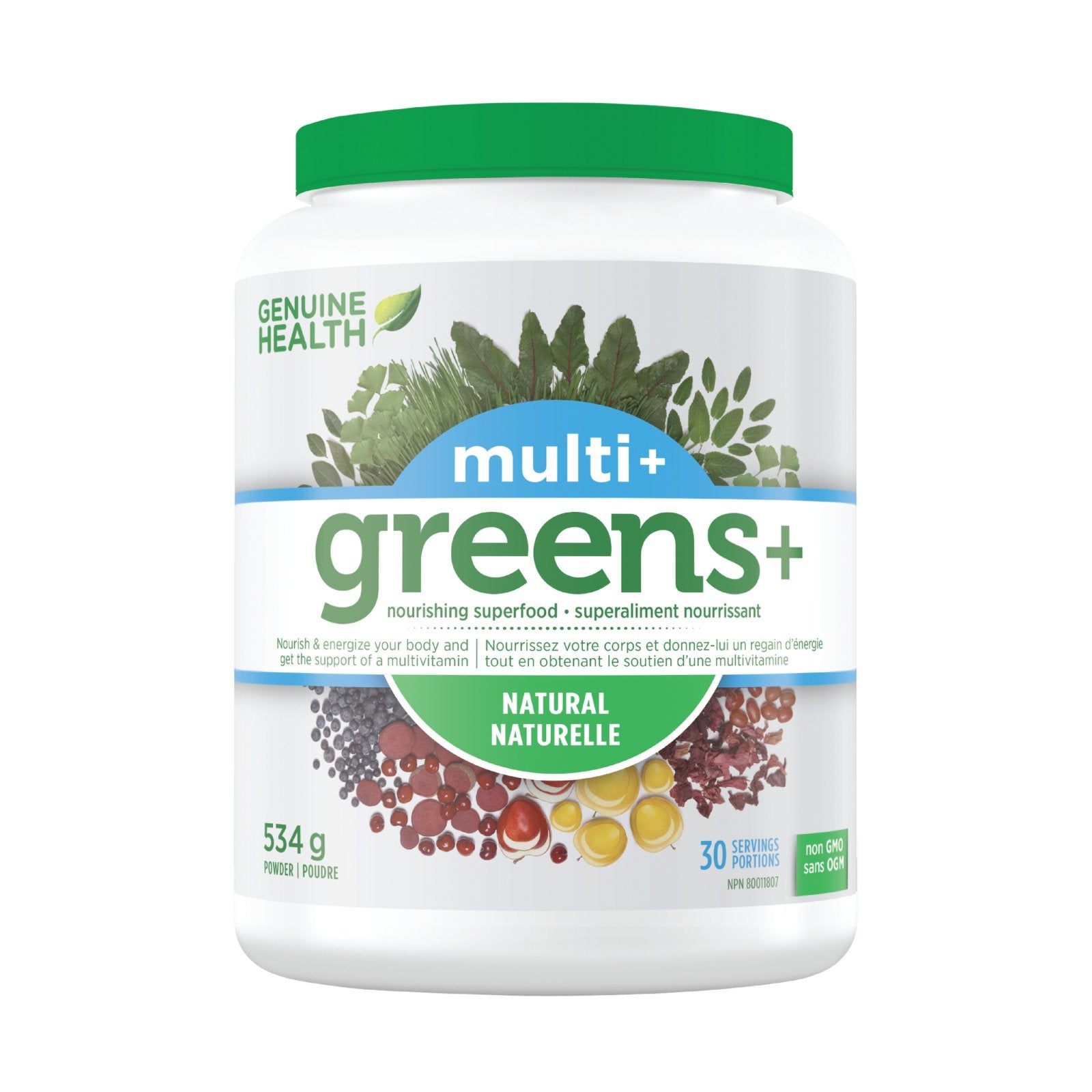 Genuine Health greens+ multi+ natural (534 g)