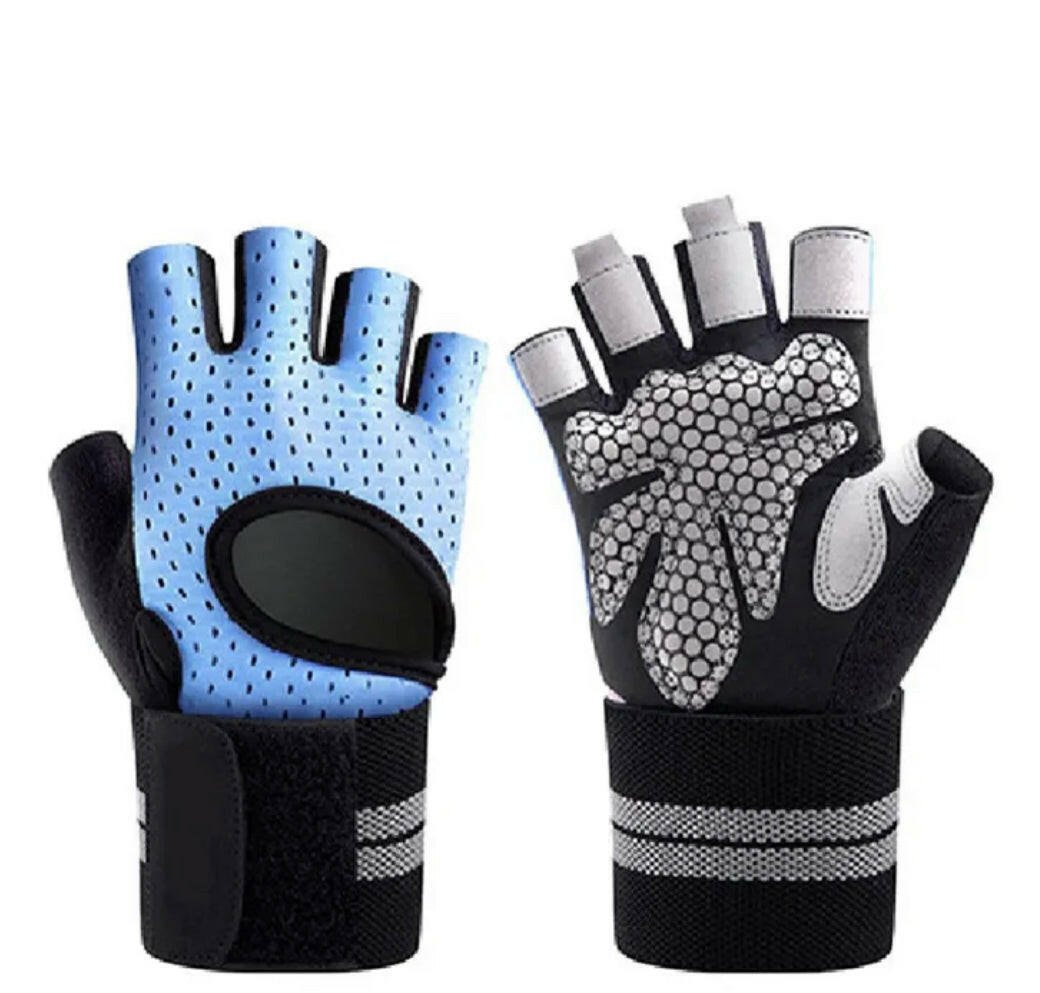 Gym Gloves with wrist wrap for workouts, weightlifting - 4 colors (S, M, L, XL)