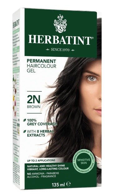 Herbatint Permanent Hair Colour Gel 2N Brown (135mL)