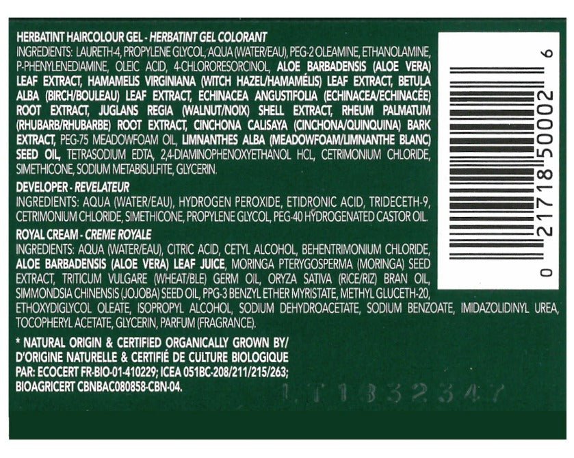 Herbatint Permanent Hair Colour Gel 2N Brown (135mL)