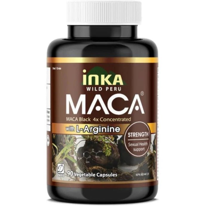 Inka Wild Peru MACA BLACK 4X w L-ARGININE (90VCaps)