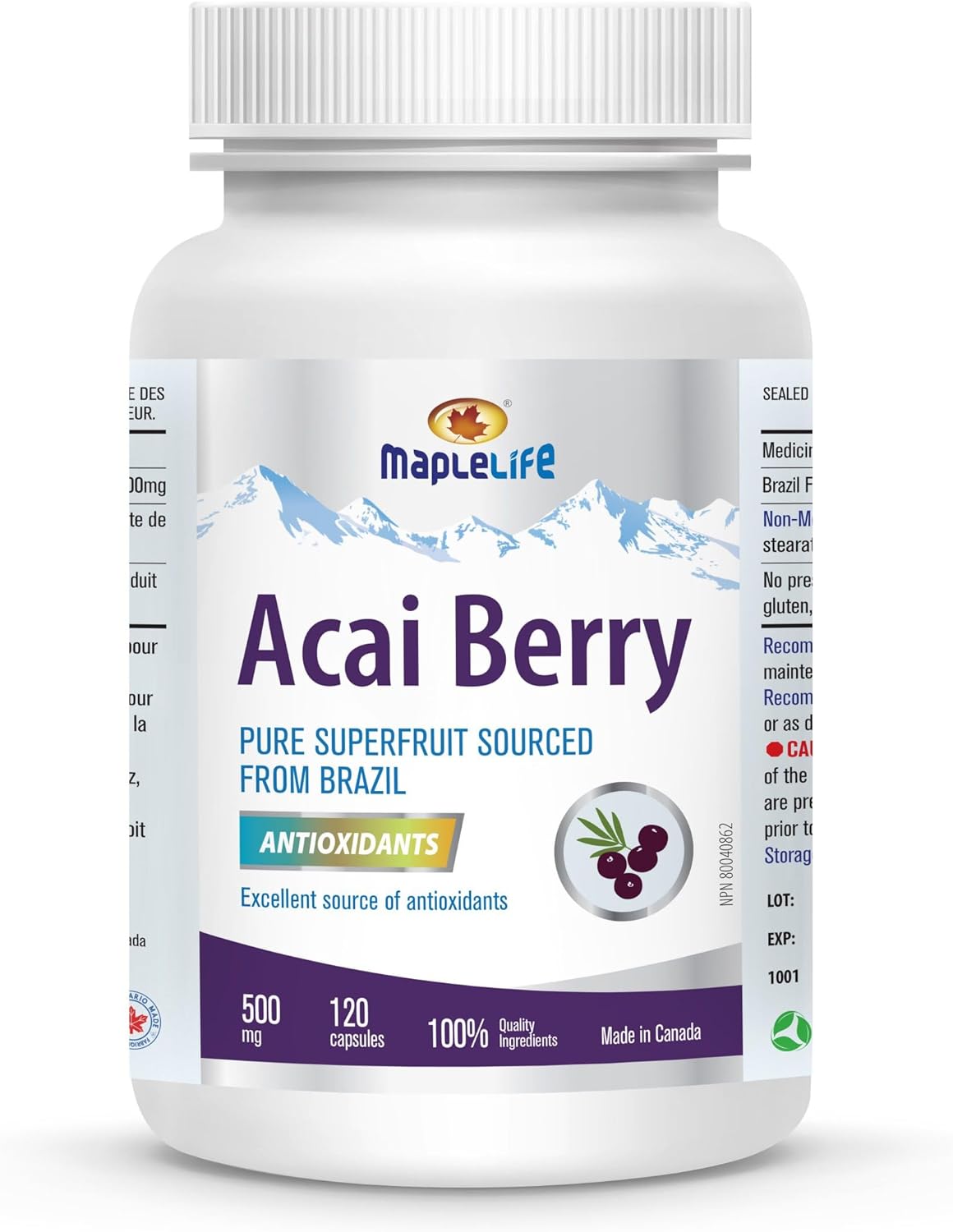 Maplelife Acai Berry 500mg (120 Capsules)