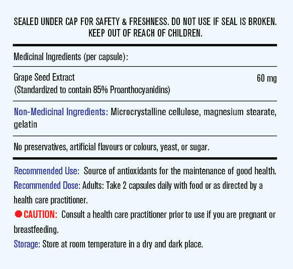 Maplelife Grape Seed 60mg (90 Capsules)