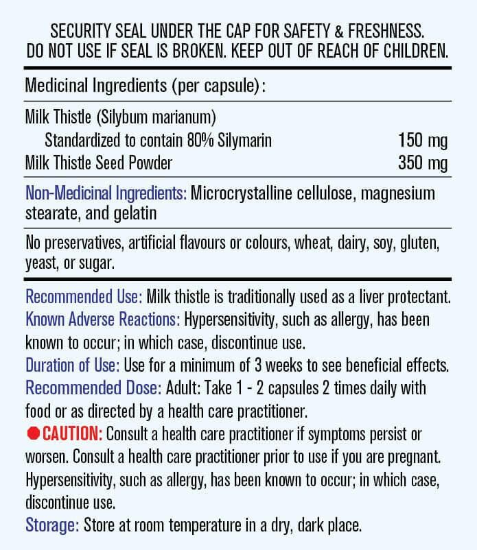 Maplelife Milk Thistle 500mg (150 Capsules)