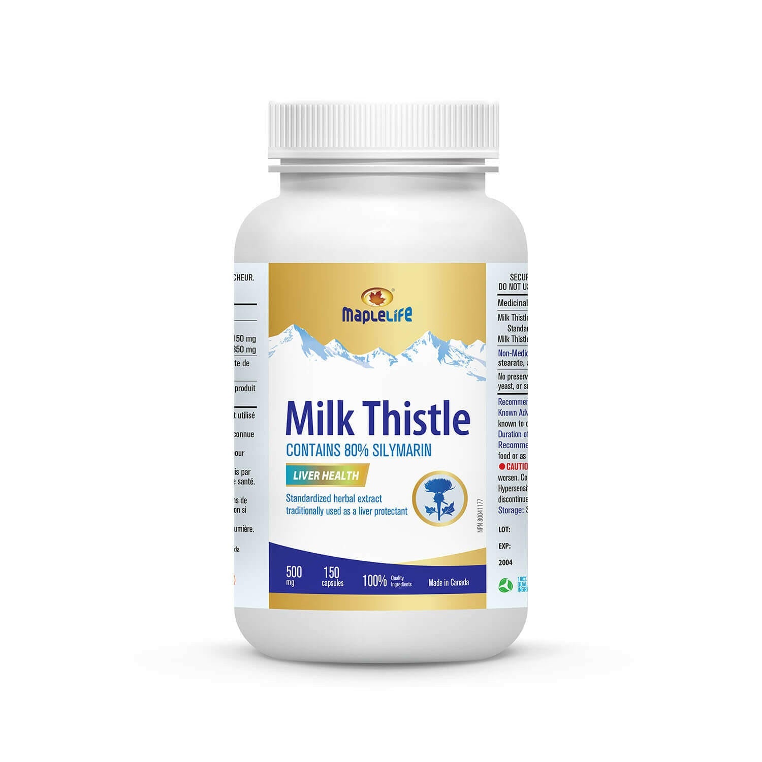 Maplelife Milk Thistle 500mg (150 Capsules)