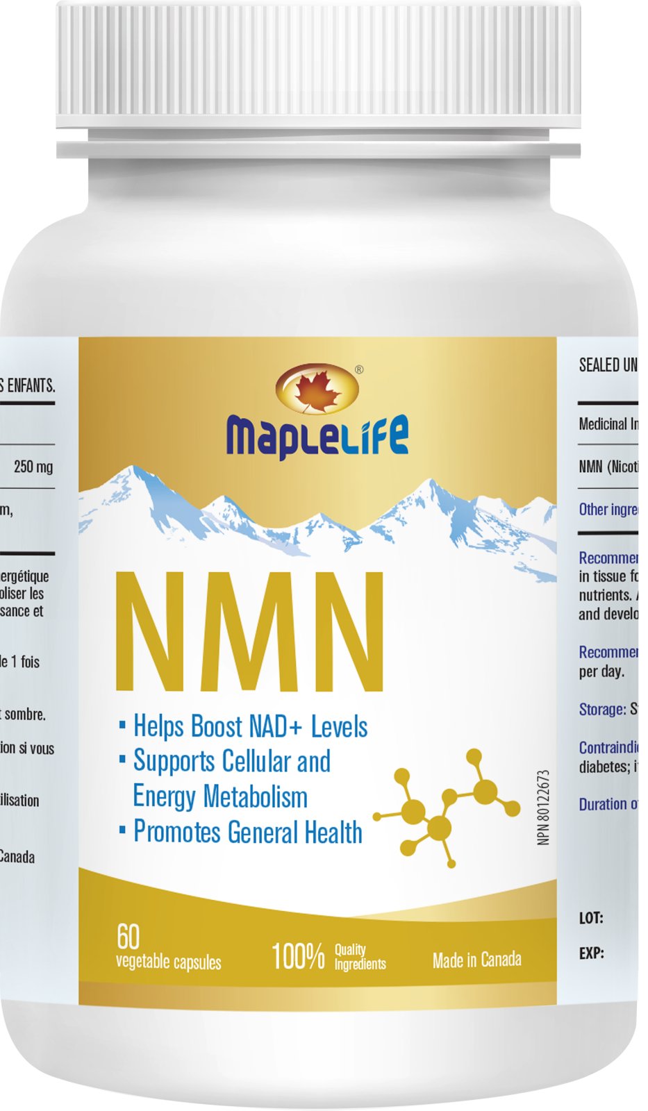 MapleLife NMN 250mg (60 vcaps)