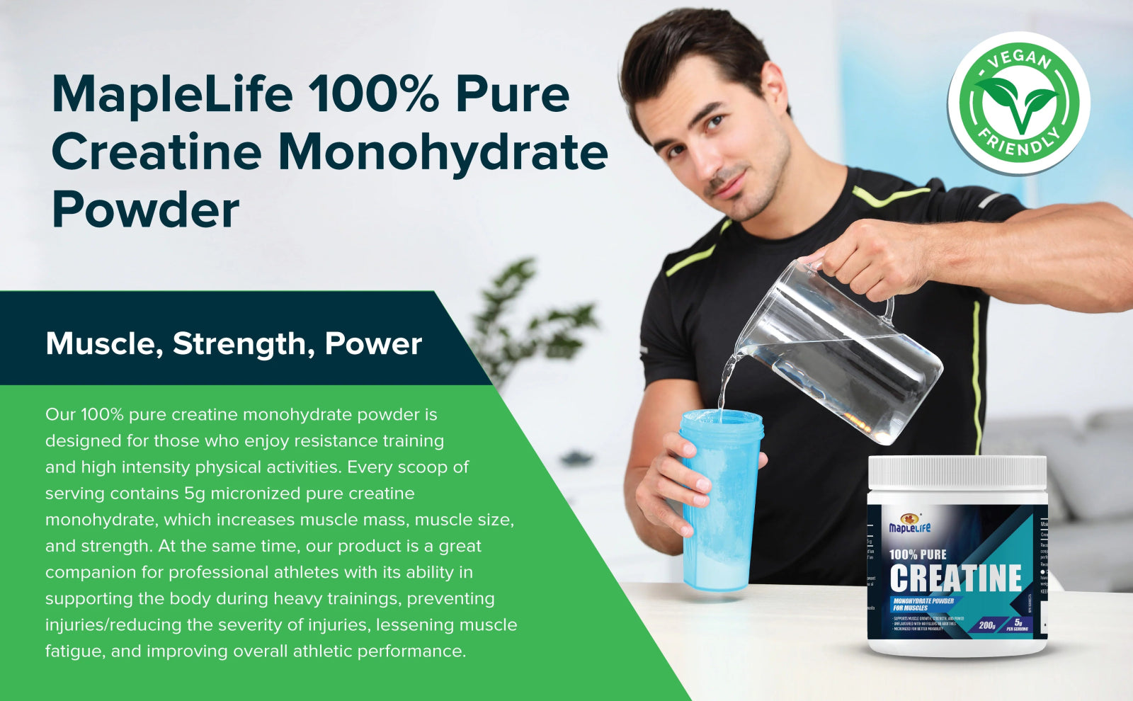 Maplelife Pure Creatine Powder (200 g)