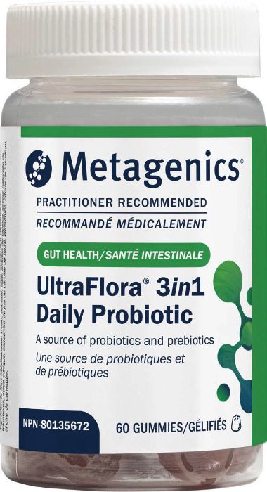 Metagenics UltraFlora 3in1 Daily Probiotic (60 gummies)