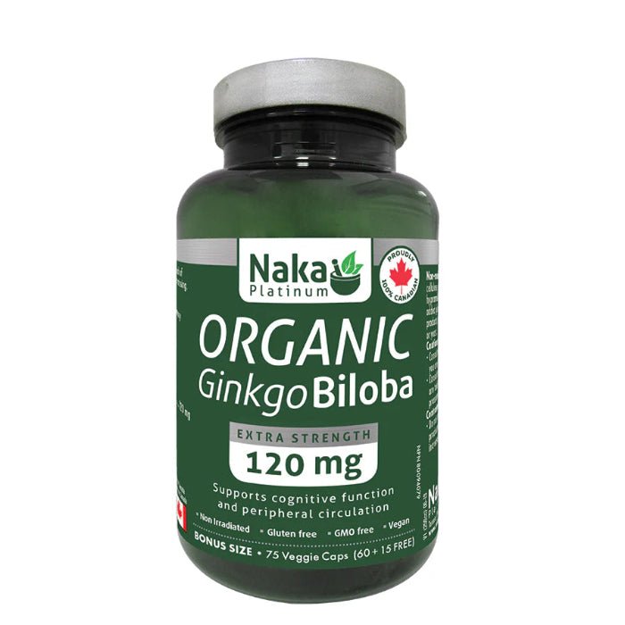 Naka Organic Ginkgo Biloba 120mg (75 vcaps)