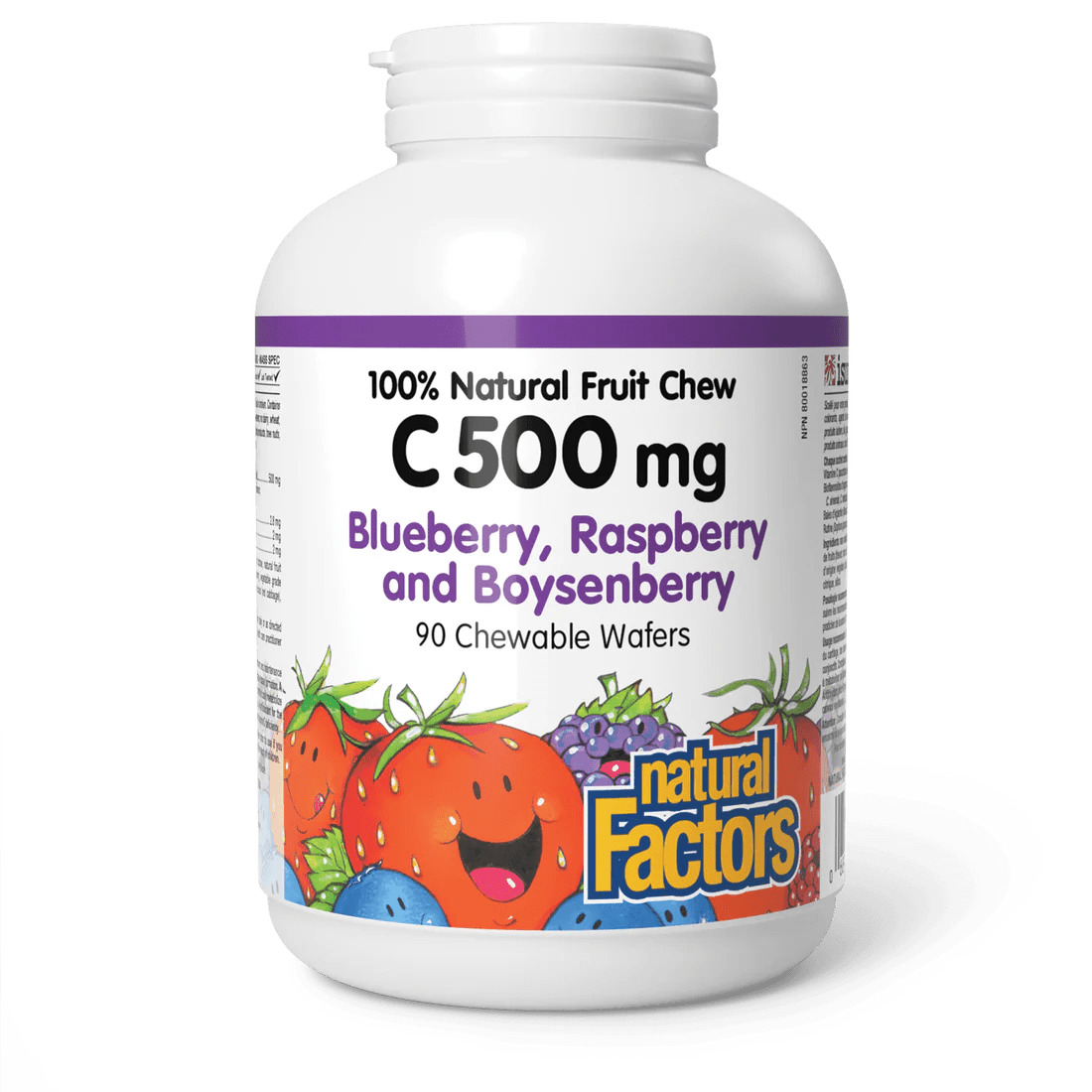 Natural Factors Chewable Vitamin C 500mg (90 chewables)
