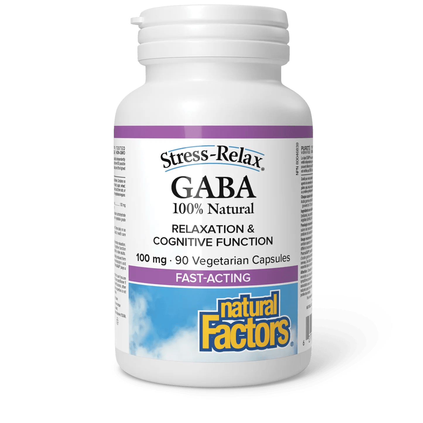 Natural Factors GABA 100 mg (60 Chewable Tablets)