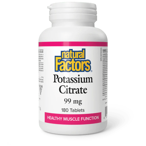Natural Factors Potassium Citrate 99 mg (180 Tablets)