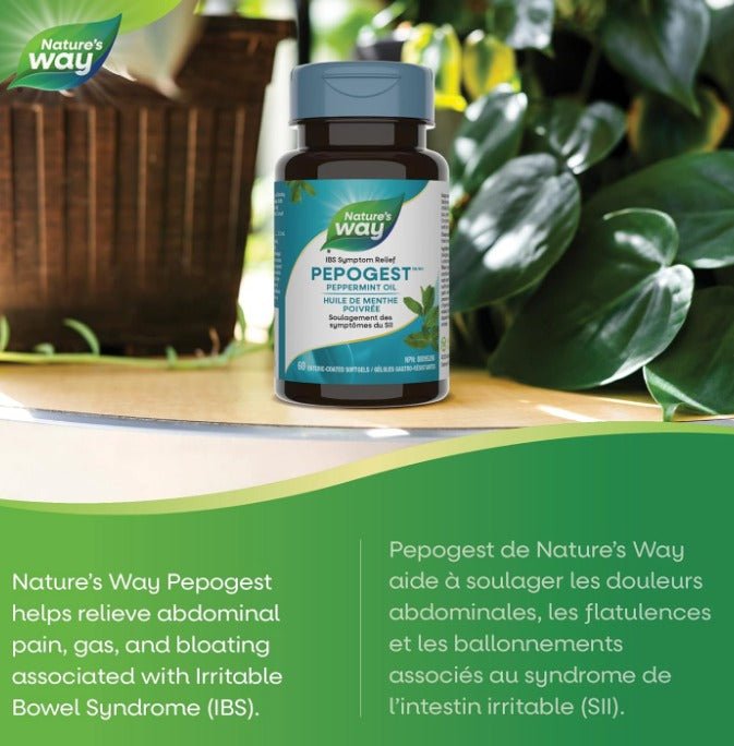 Nature’s Way Pepogest Peppermint Oil (60 Softgels)