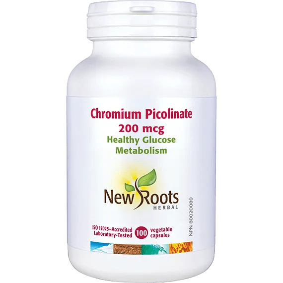 New Roots Chromium Picolinate 200 mcg (100 vcaps)