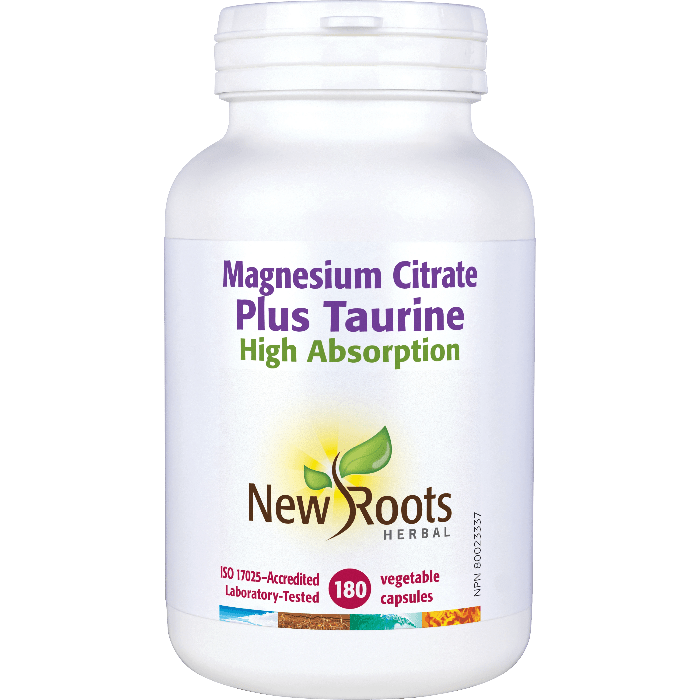 New Roots Magnesium Citrate Plus Taurine (180 caps)