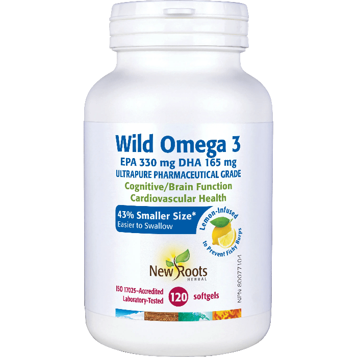 New Roots Wild Omega 3 EPA 330 mg DHA 165 mg (120 softgels)