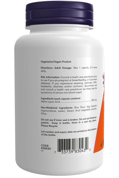 NOW Alpha Lipoic Acid 250mg (120Vcap)