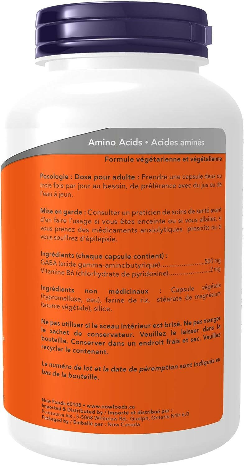 NOW GABA 500mg + B6 (100vcap)