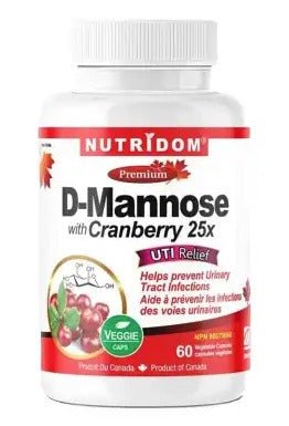 Nutridom D - Mannose With Cranberry 25X (60 Vcaps)