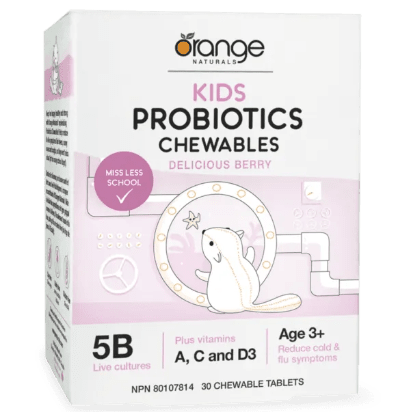 Orange Naturals Kids Probiotics Chewables – Delicious Berry (30 chewable tablets)