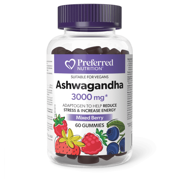 Preferred Nutrition Ashwagandha 3000mg (60 Gummies)