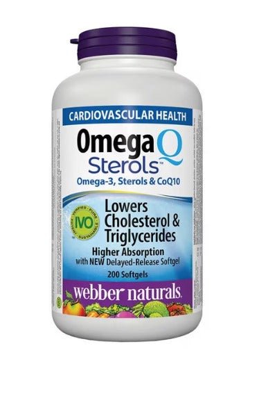 Webber Naturals Omega-3 and CoQ10 with Plant Sterols (200 softgels)