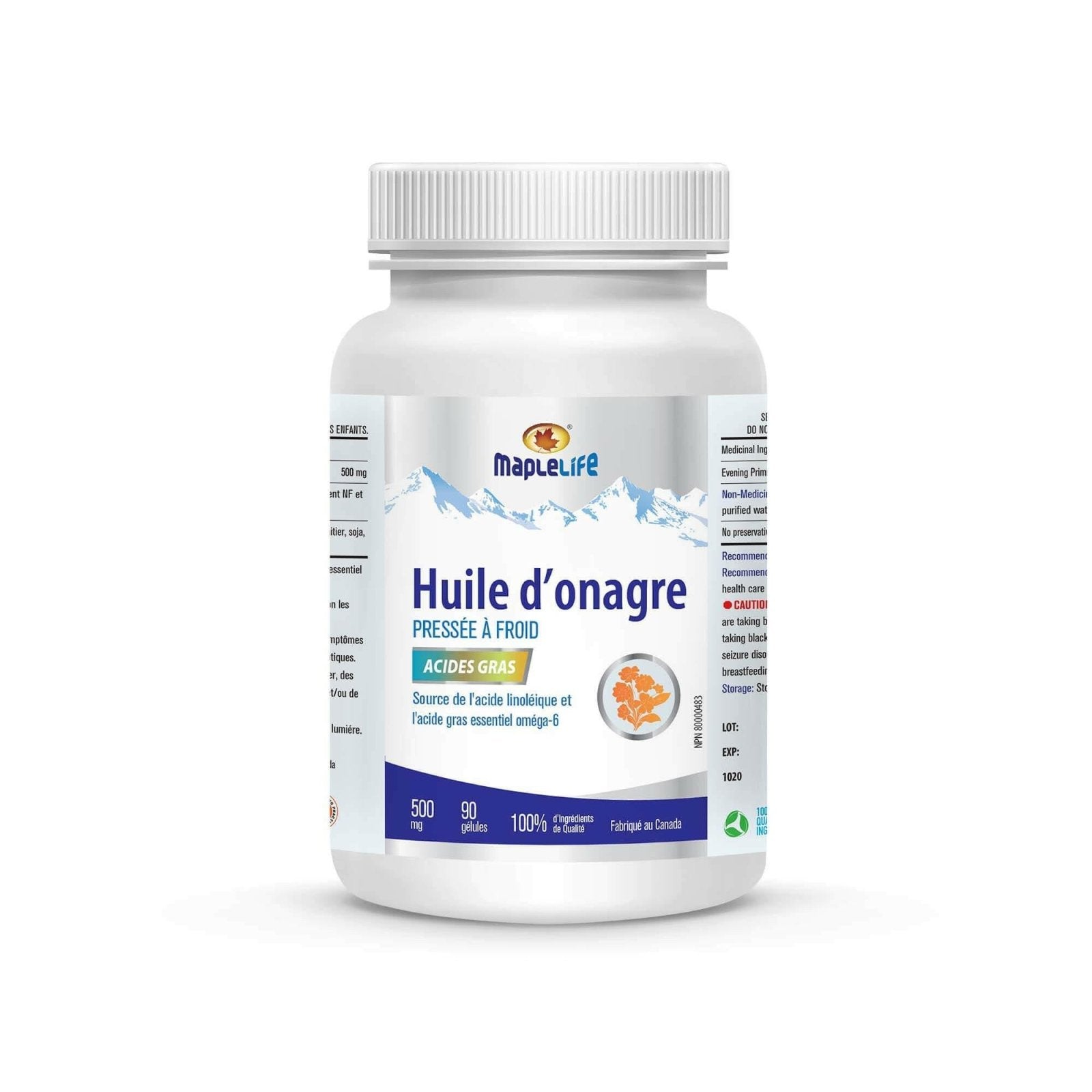 Maplelife Evening Primrose Oil 500 mg (90 Softgels)