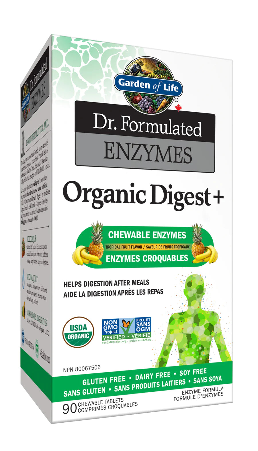 Garden of Life Dr Formulated Organic Digest+  (90 chewable tablets)