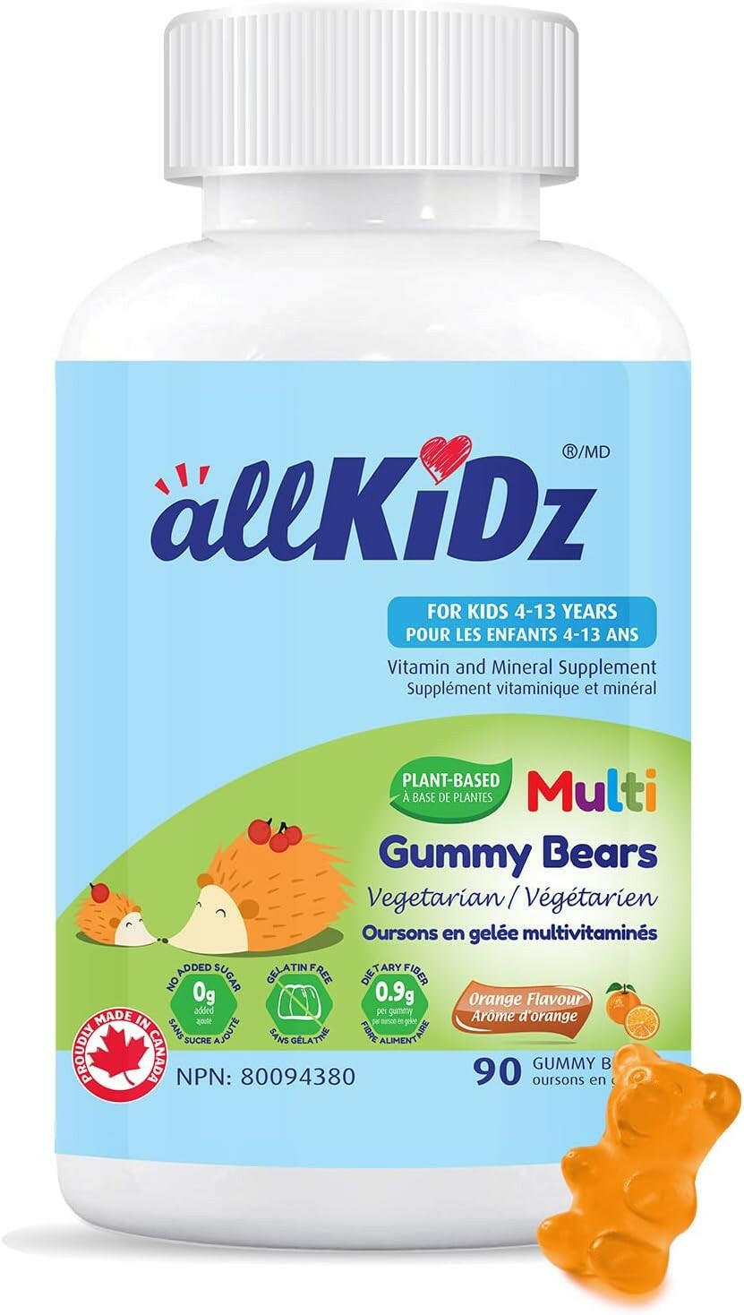 allKiDz Multi Gummy Bears Vegetarian - No Sugar Added (90 ct)