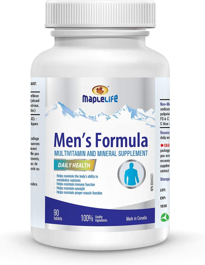Maplelife Men's Formula Multivitamin and Mineral Supplement (90 tablets)