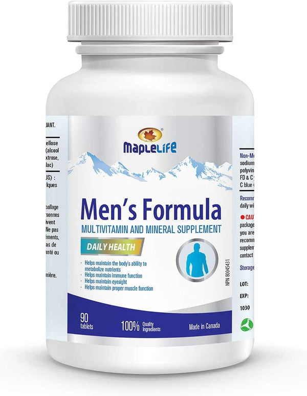 Maplelife Men's Formula Multivitamin and Mineral Supplement (90 tablets)