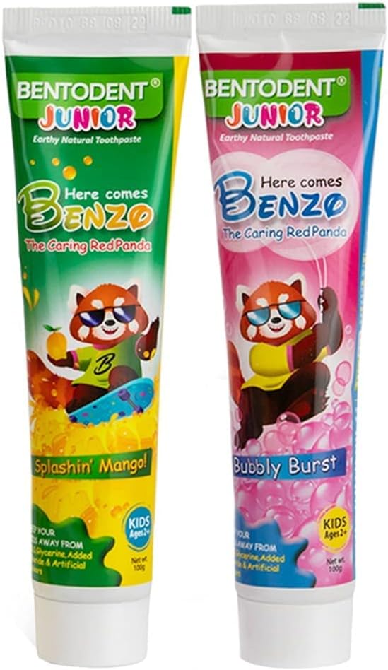 Bentodent Junior Toothpaste - All Natural (Mango | Bubble Gum) (100g)