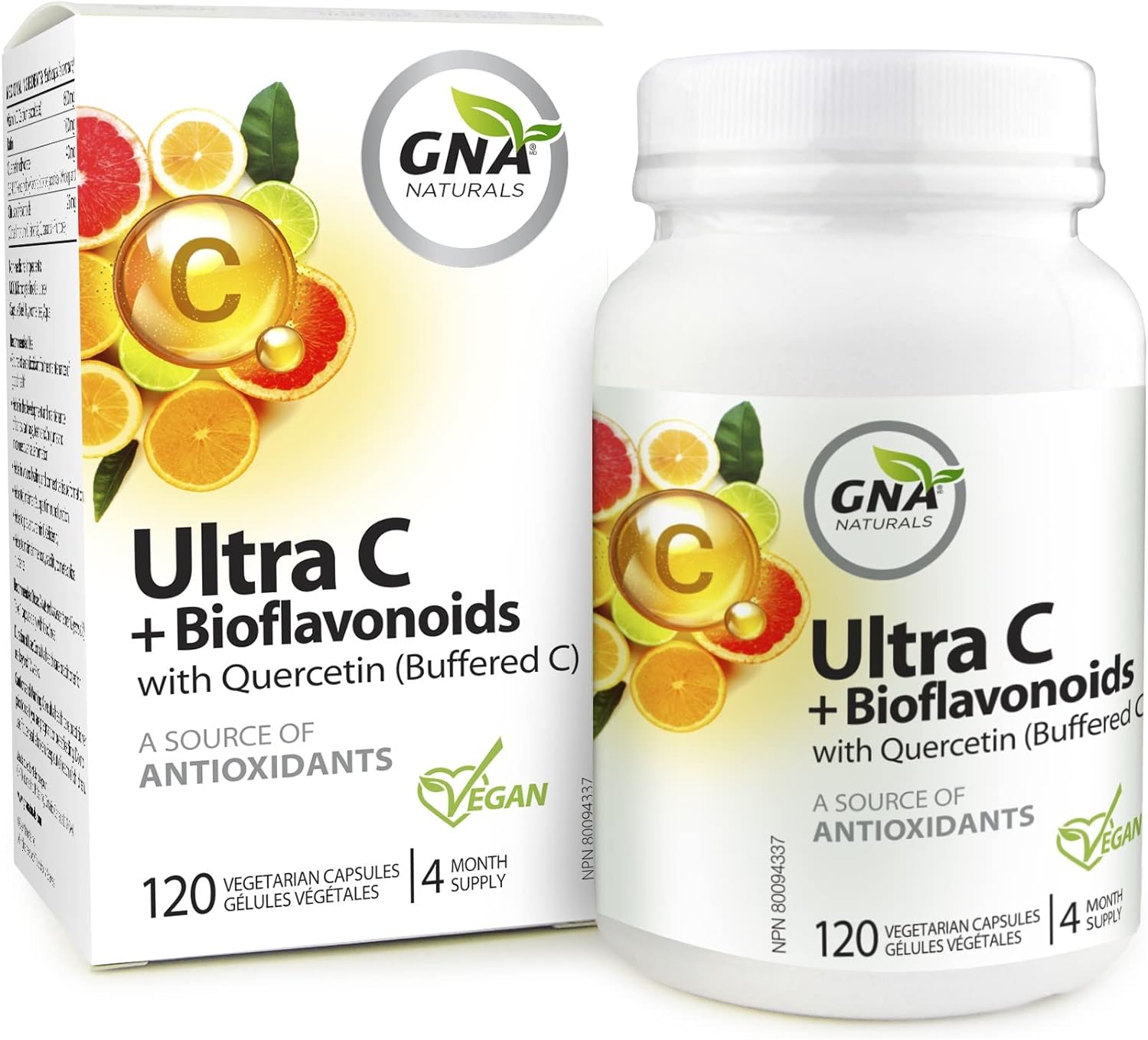 GNA Ultra Vitamin C + Bioflavonoids (120 Veg Capsules)