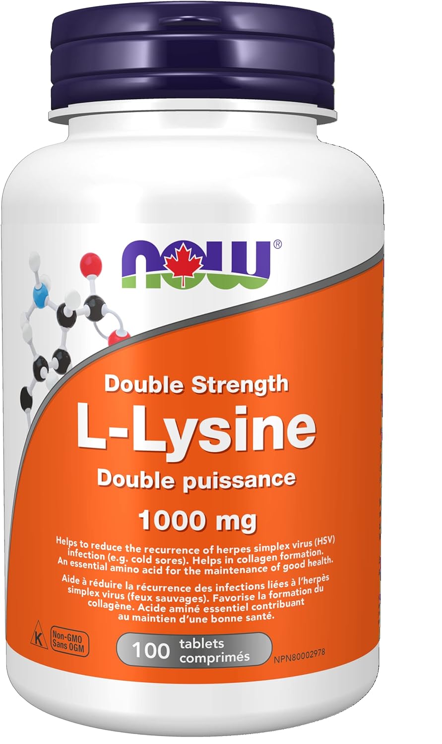 NOW L-Lysine 1000mg Extra Strength (100tab)
