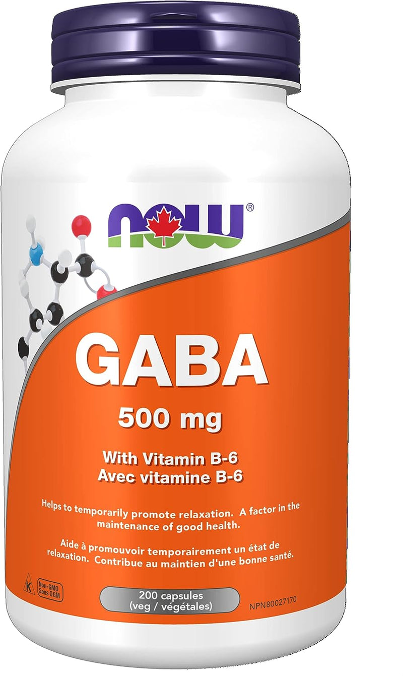 NOW GABA 500mg + B-6 (200vcap)