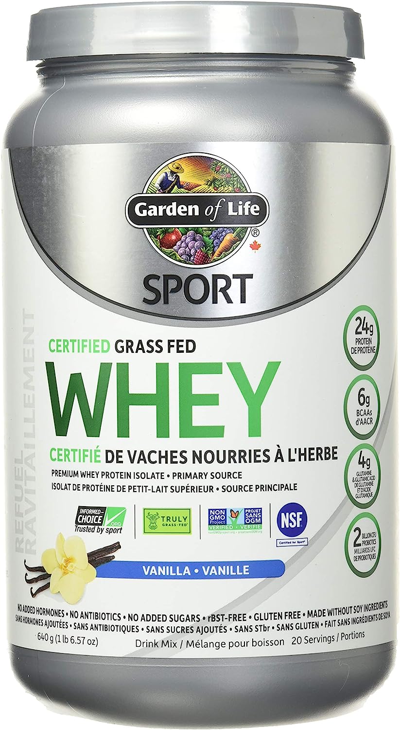 Garden of Life Sport Certified grass whey protein vanilla