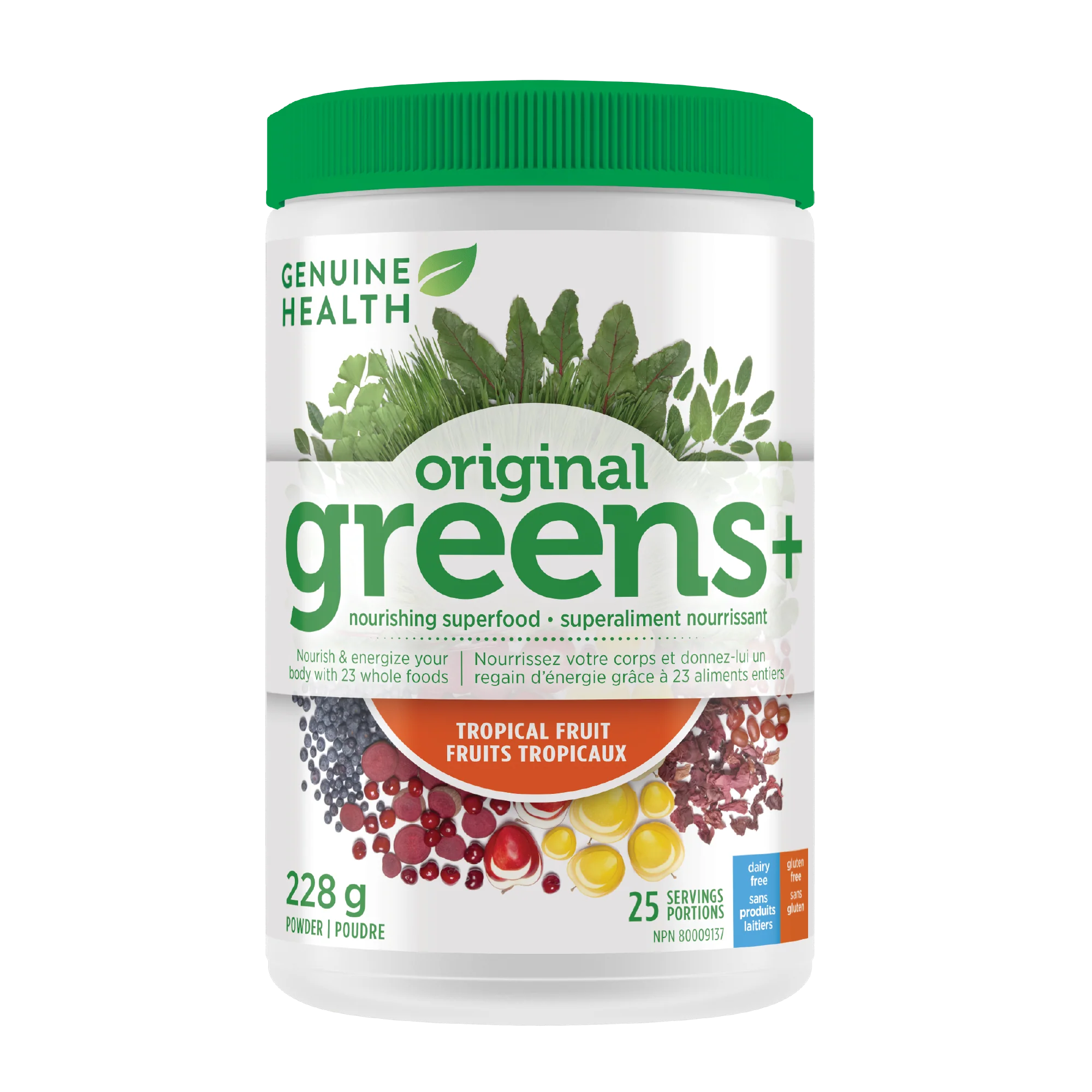 Genuine Health original greens+ tropical fruit (288 g)