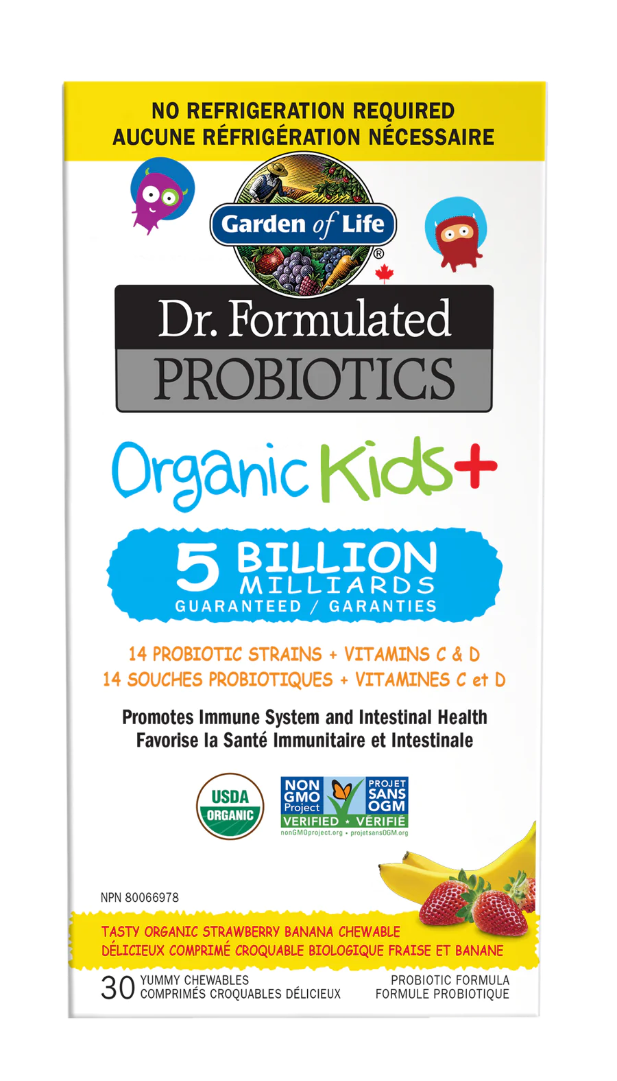 Garden of Life PROBIOTICS Organic KIDS SS (30 chewables)