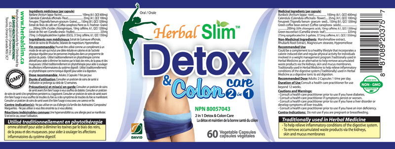 Herbal Slim Detox & Colon Care 700mg (60 Vcaps)
