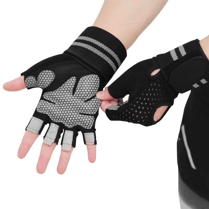 Gym Gloves with wrist wrap for workouts, weightlifting - 4 colors (S, M, L, XL)
