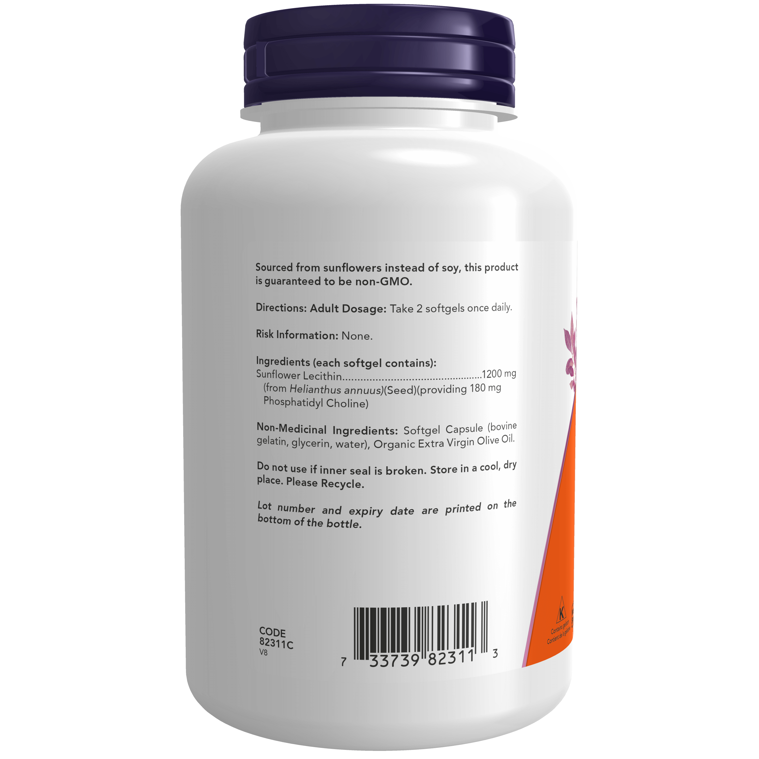 NOW Sunflower Lecithin 1200 mg (100 softgels)