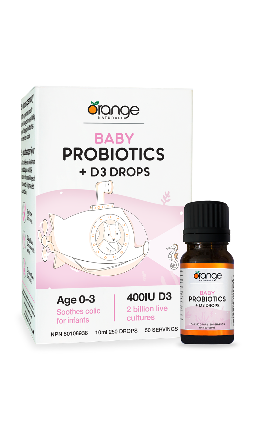 Orange Naturals Baby Probiotics + D3 Drops (10ml)