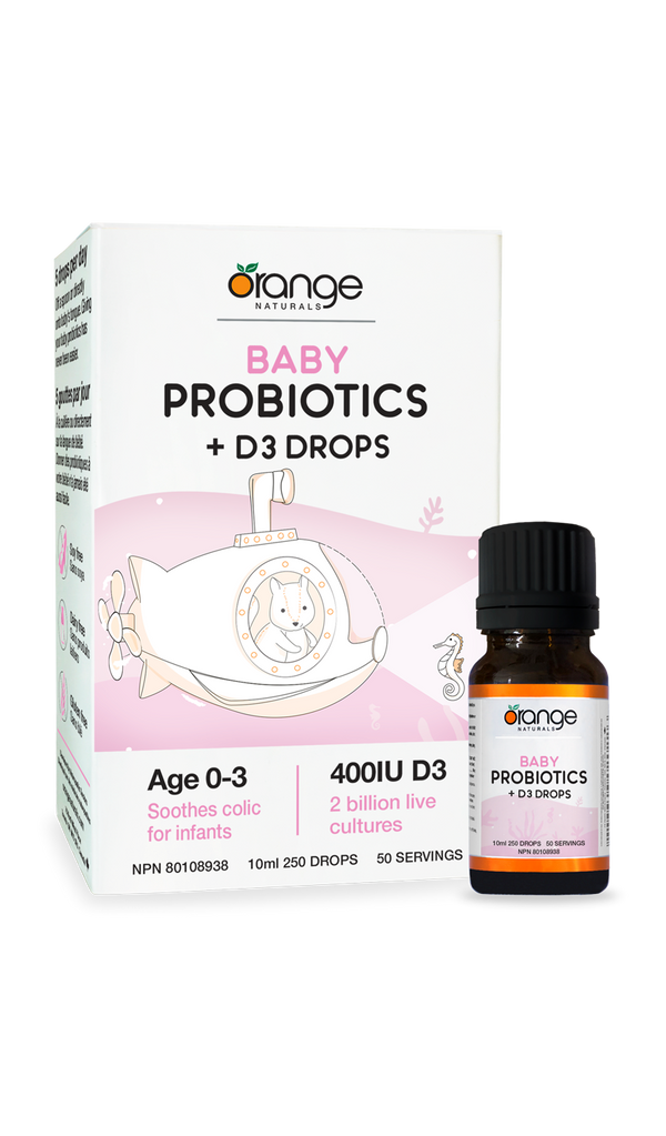 Orange Naturals Baby Probiotics + D3 Drops (10ml)